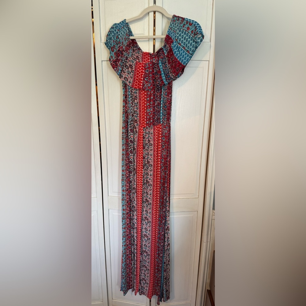 Multicolor long off the shoulder dress size M